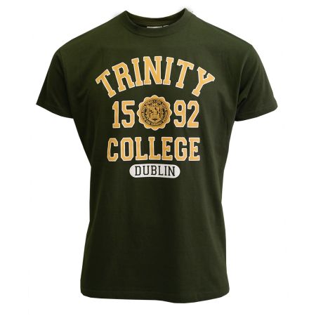 Trinity College Dublin 1592 T-Shirt Bottle Green & Mustard