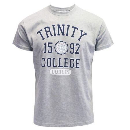 Trinity College Dublin 1592 T-Shirt Grey Marl & Navy