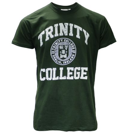 Trinity College Dublin Crest T-shirt Bottle Green